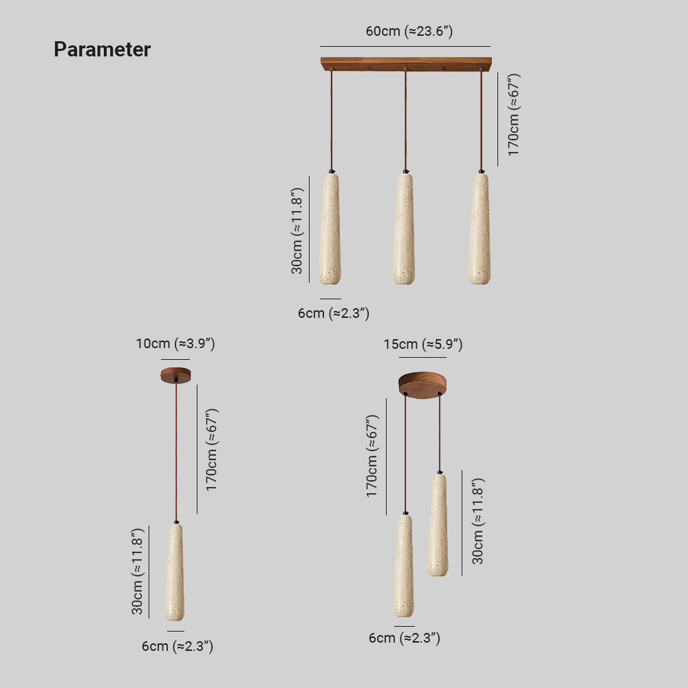 Muto minimalistisk pendellampa i trä, naturlig träfärg