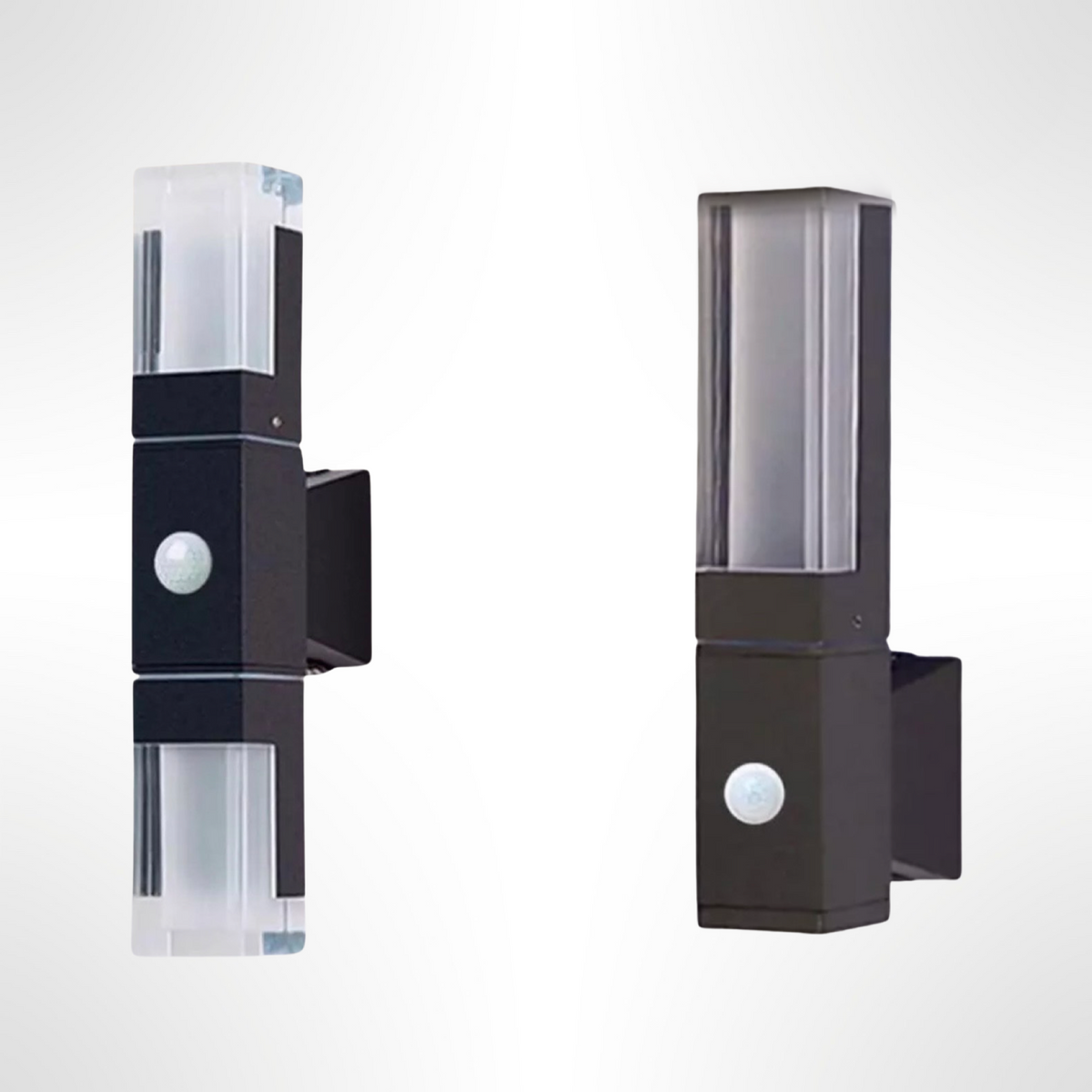 Ray Modern Rectangular Double- Head Metal Outdoor Wall Lamp