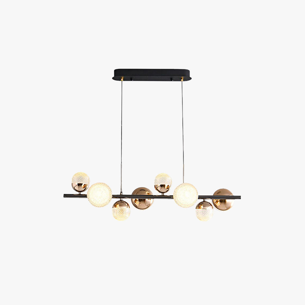 Valentina moderne pendellampe i glas med bobler