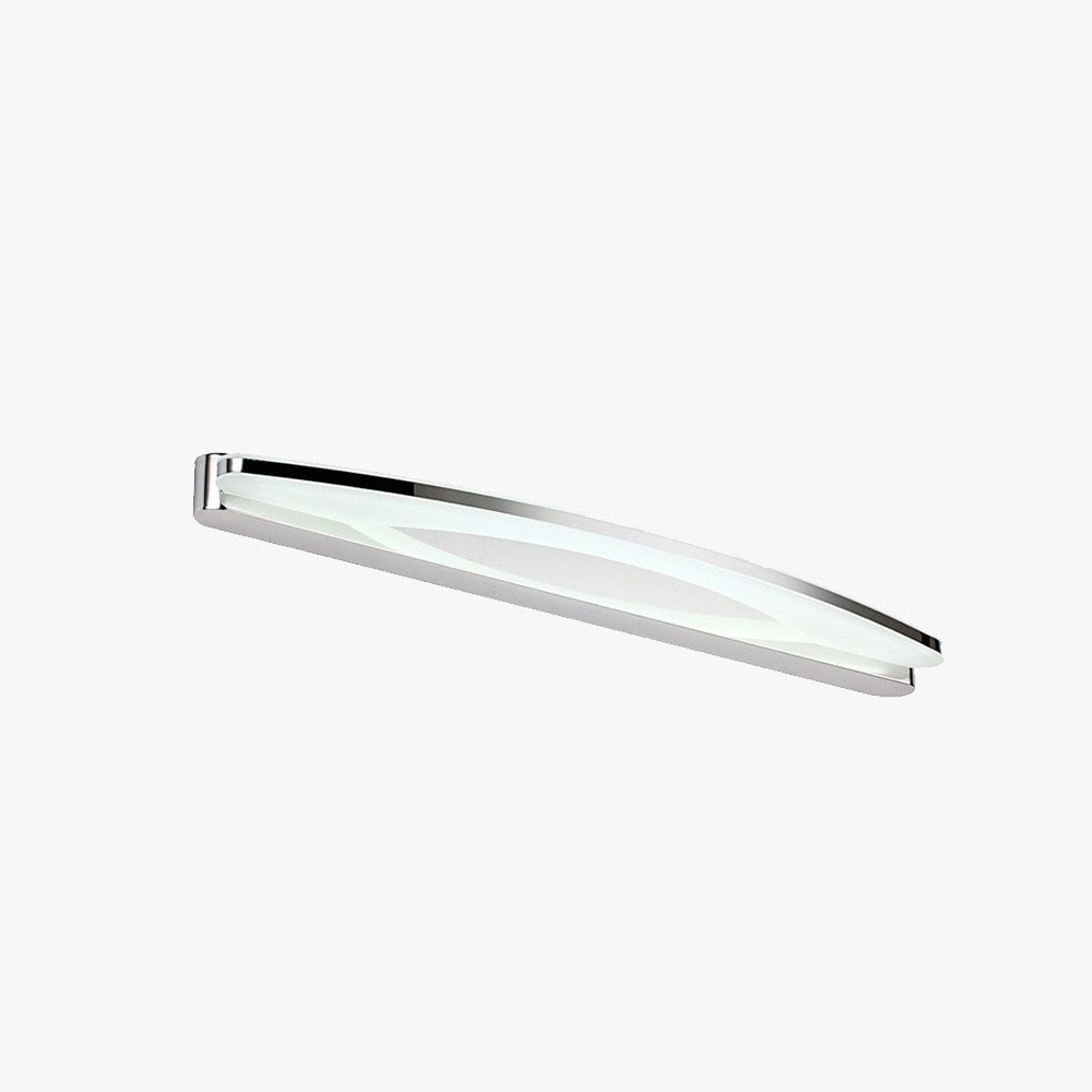 Arisha minimalistisk oval vägglampa, krom, sovrum/badrum