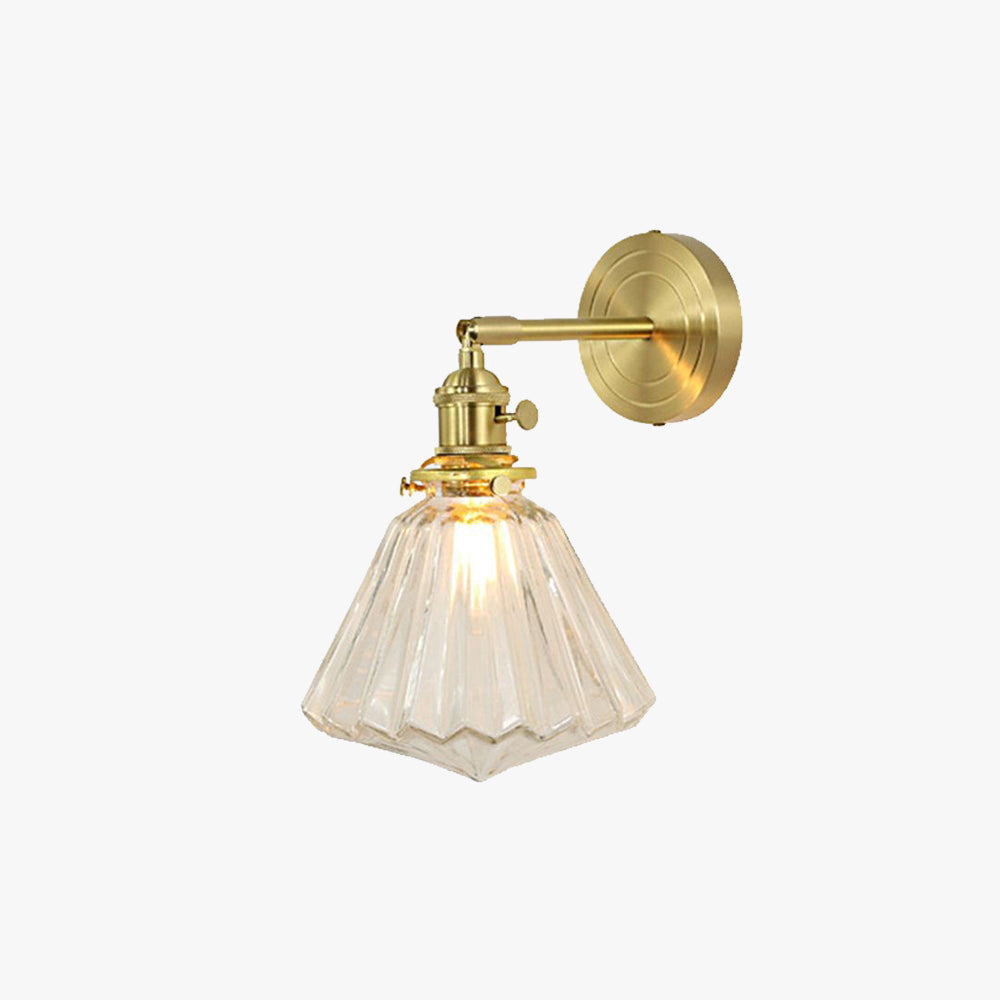 Valentina lyxig klot-/blomformad vägglampa för sminkbord, guld, sovrum