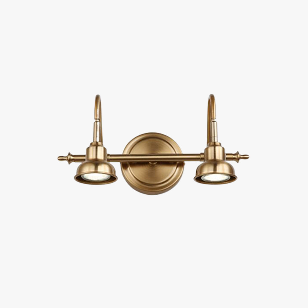 Tiffany vintagevägglampa för sminkbord med rund båge, guld, sovrum