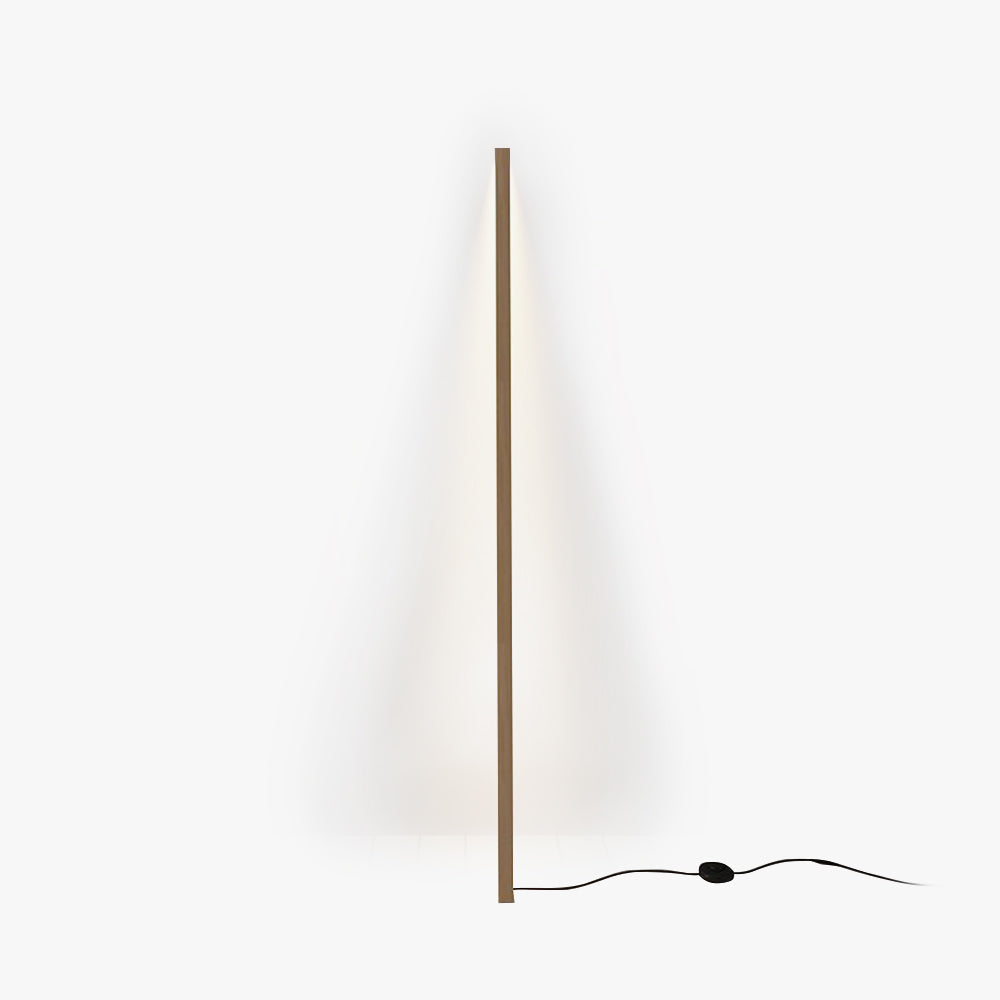 Ozawa minimalistisk lineær gulvlampe i naturligt træ