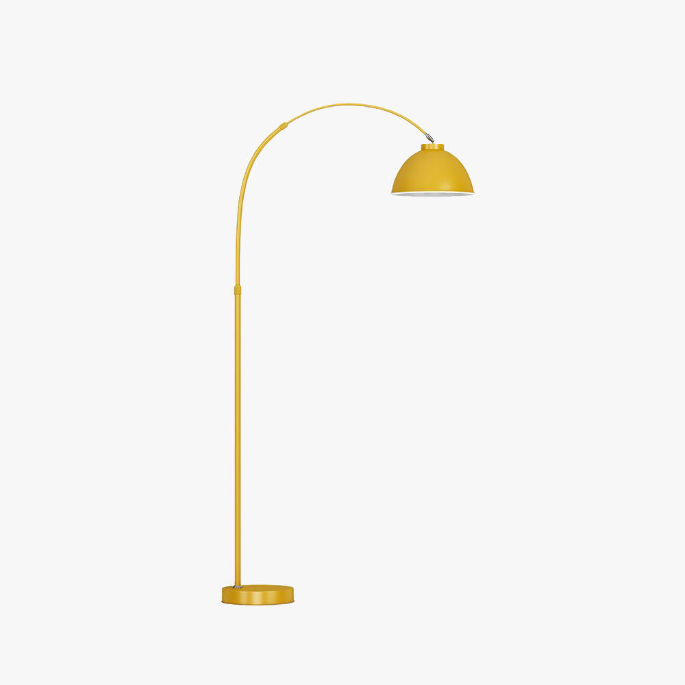 Mira moderne buet metalgulvlampe, sort/rød/gul