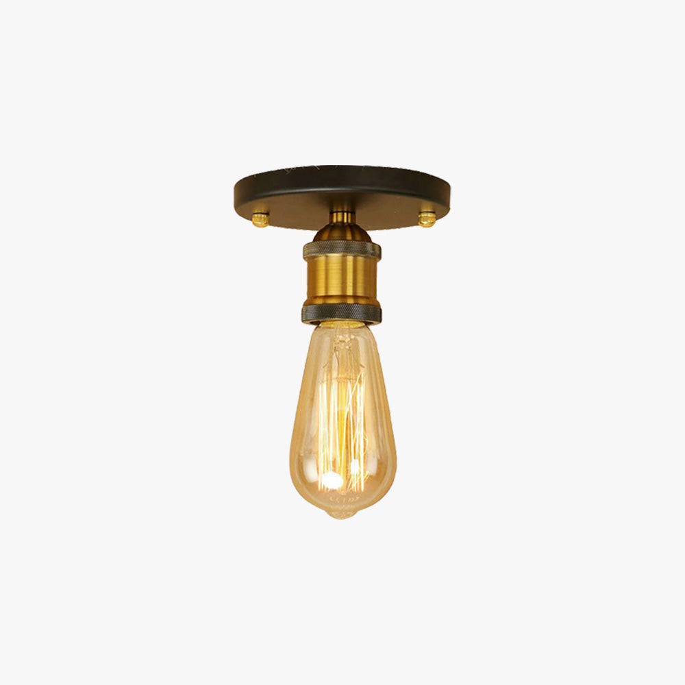 Silva retro vintage-loftslampe til delvis direkte montering med pære