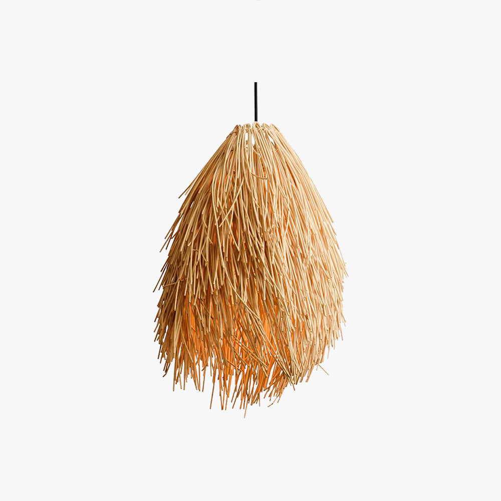 Muto designerpendel med håndlavet flet, rattan
