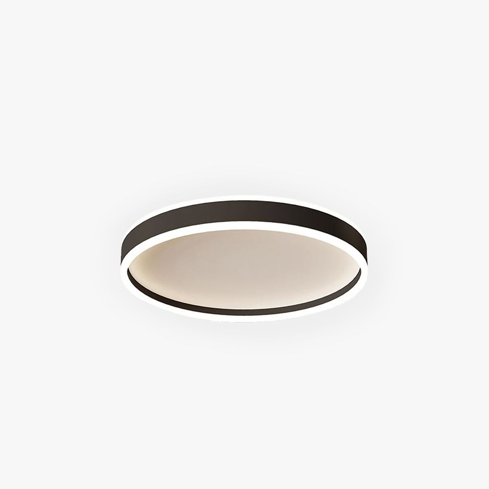 Arisha moderne rund LED-loftslampe i metal, hvid/sort