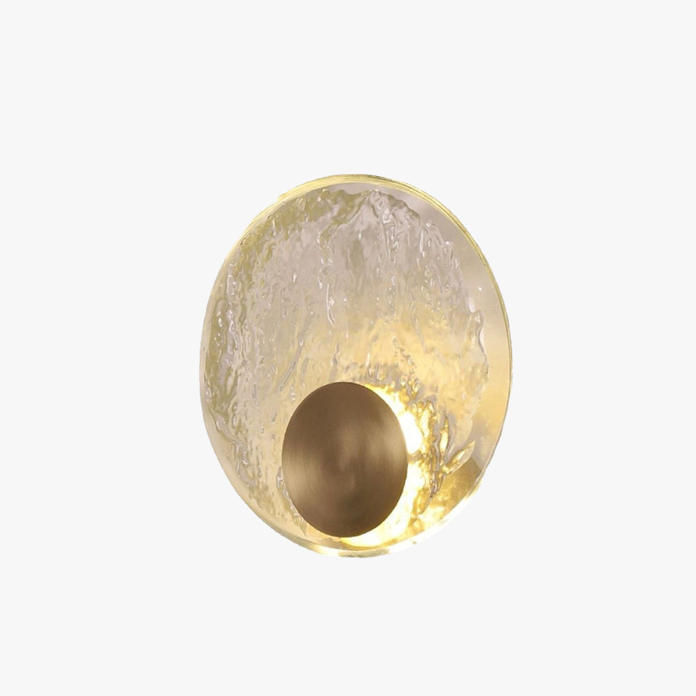 Kristy art deco-væglampe med globus i krystal og metal til soveværelset, guld