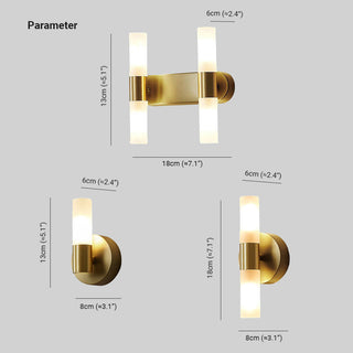 Leigh Modern Cylindrisk Metall LED Vägglampa Sovrum Vardagsrum