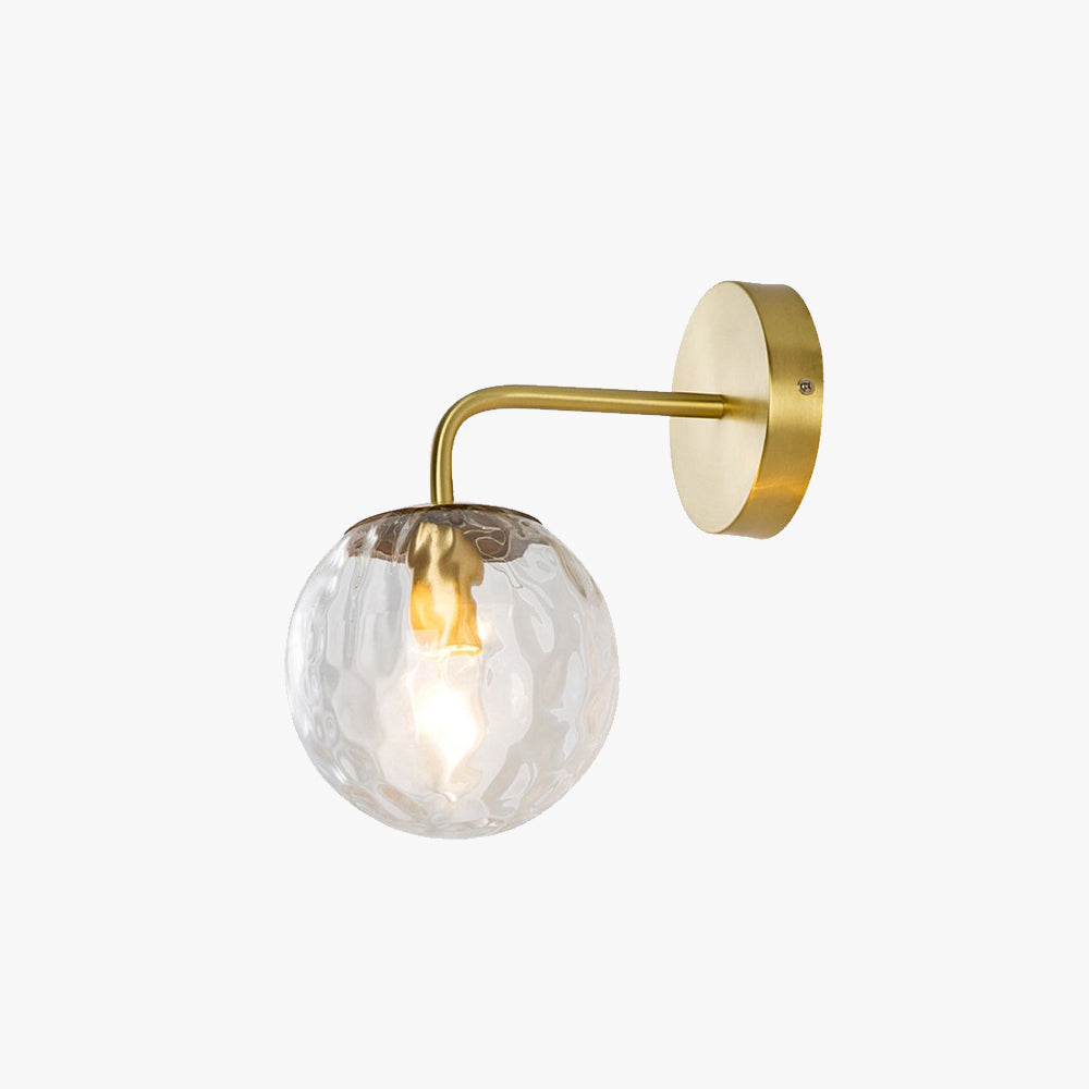 Valentina Vintage Clear Bubble Dresser Wall Lamp