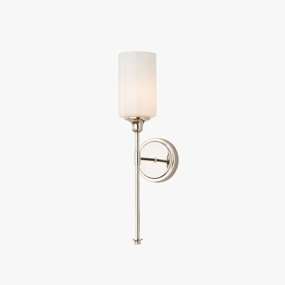 Tiffany nordisk minimalistisk vägglampa för sminkbord i metall och glas, svart/silver