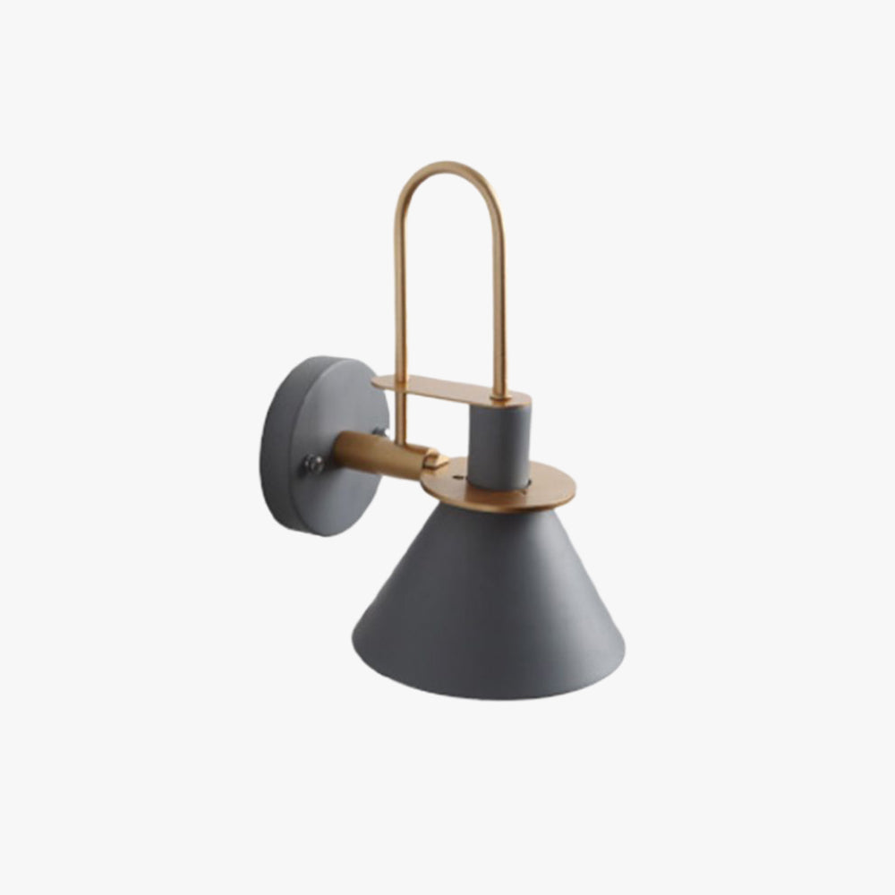 Valentina vintage metalvæglampe med hornform, stue/soveværelse/badeværelse