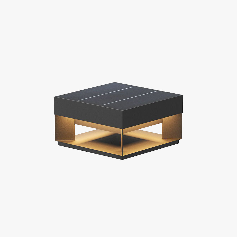 Ray postmodern fyrkantig solcellsdriven LED-utomhuslampa i metall