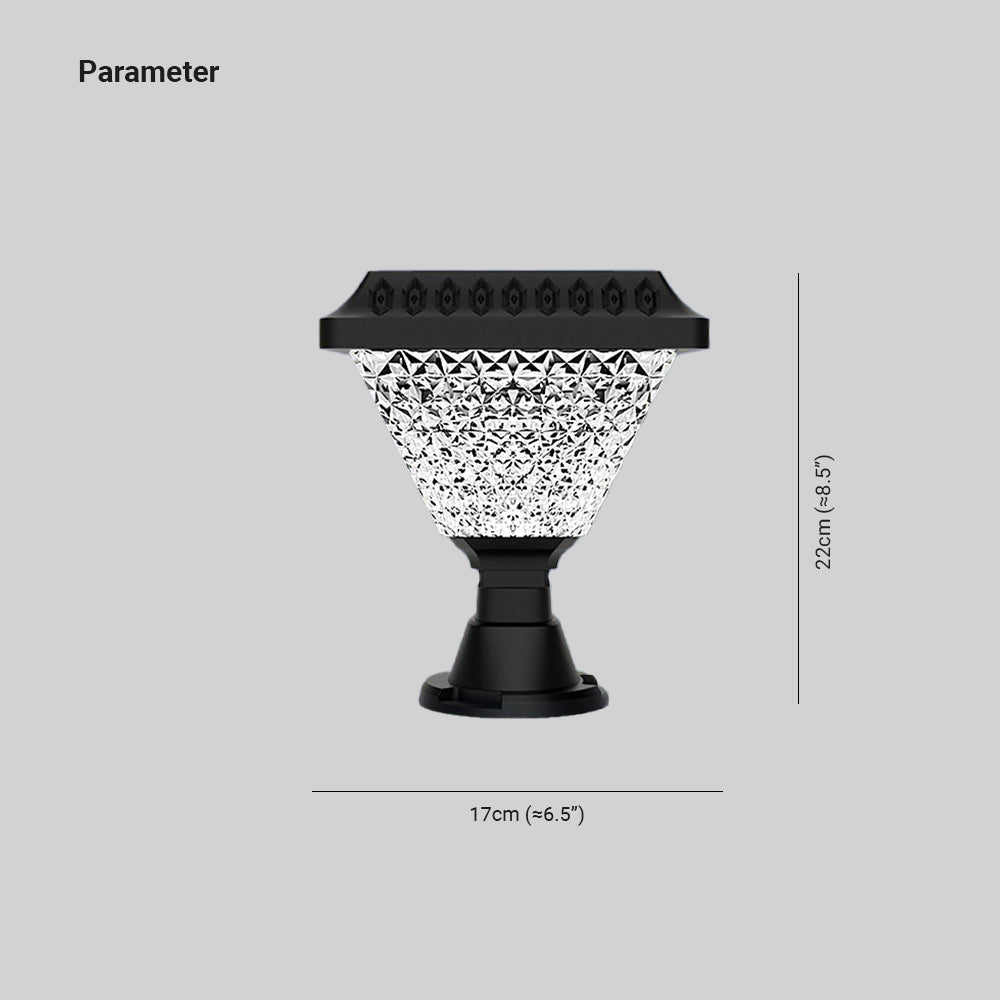 Ray moderni geometrinen ulkolattiavalaisin, musta