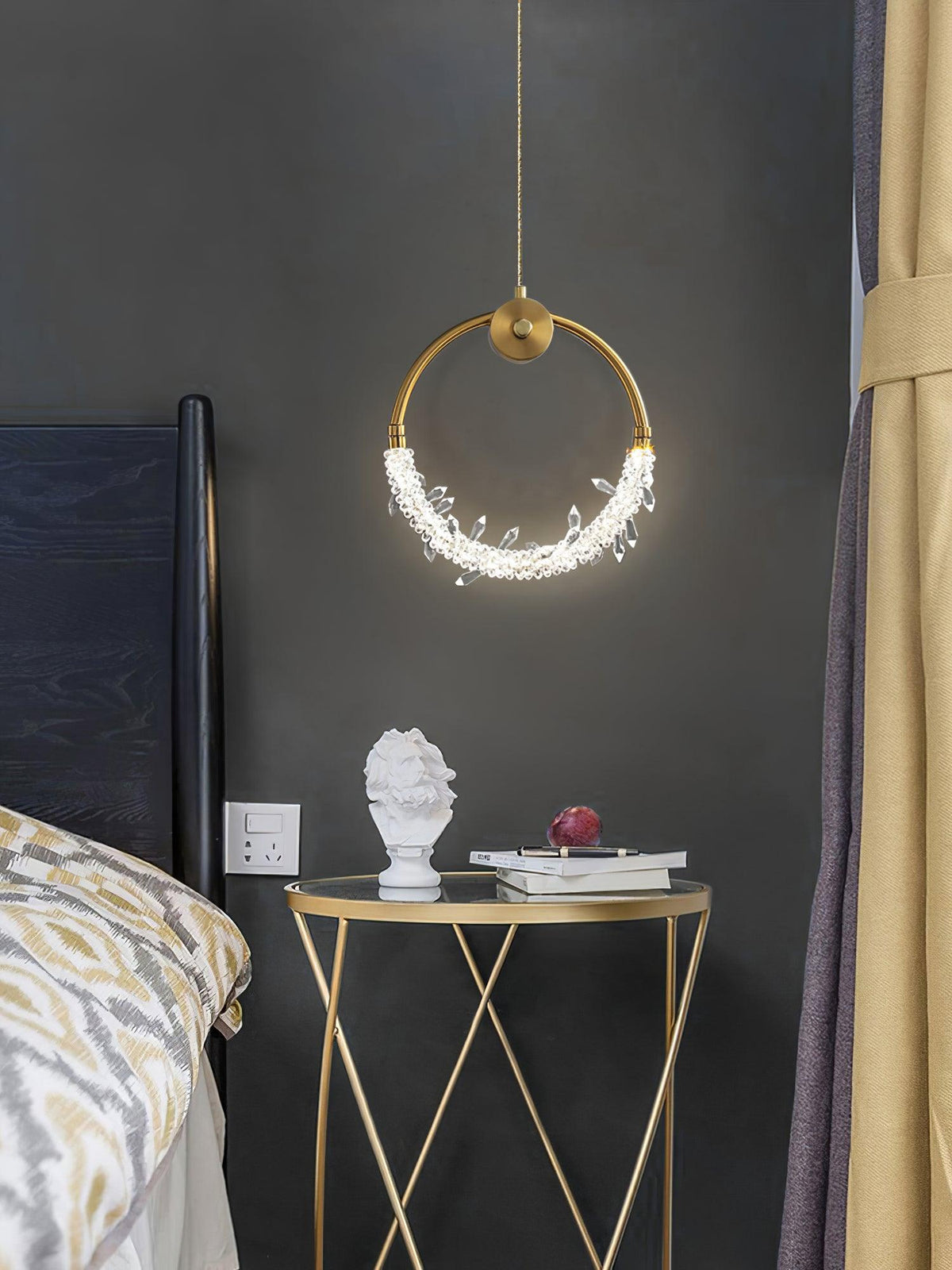 Lustre glæsilegt kristalshengiljós