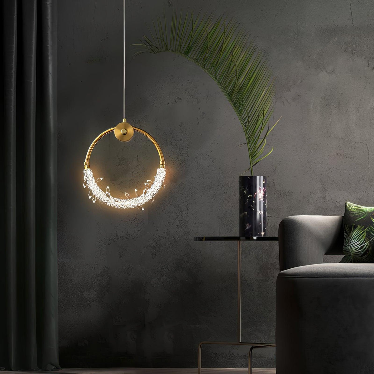 Lustre glæsilegt kristalshengiljós