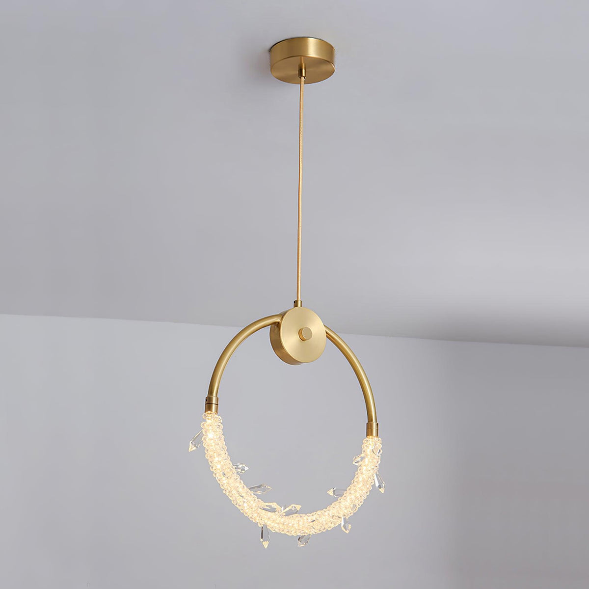Lustre glæsilegt kristalshengiljós