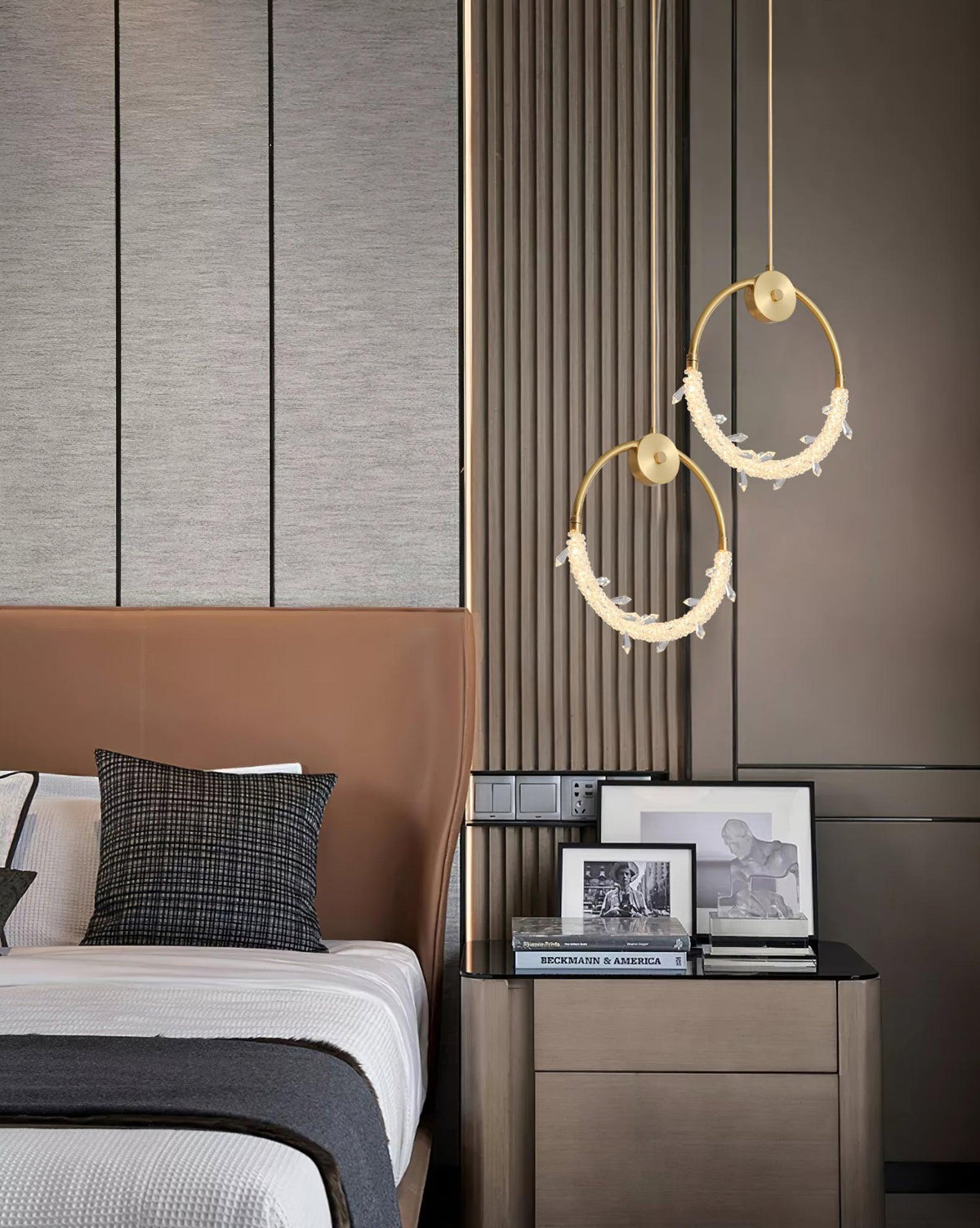 Lustre glæsilegt kristalshengiljós