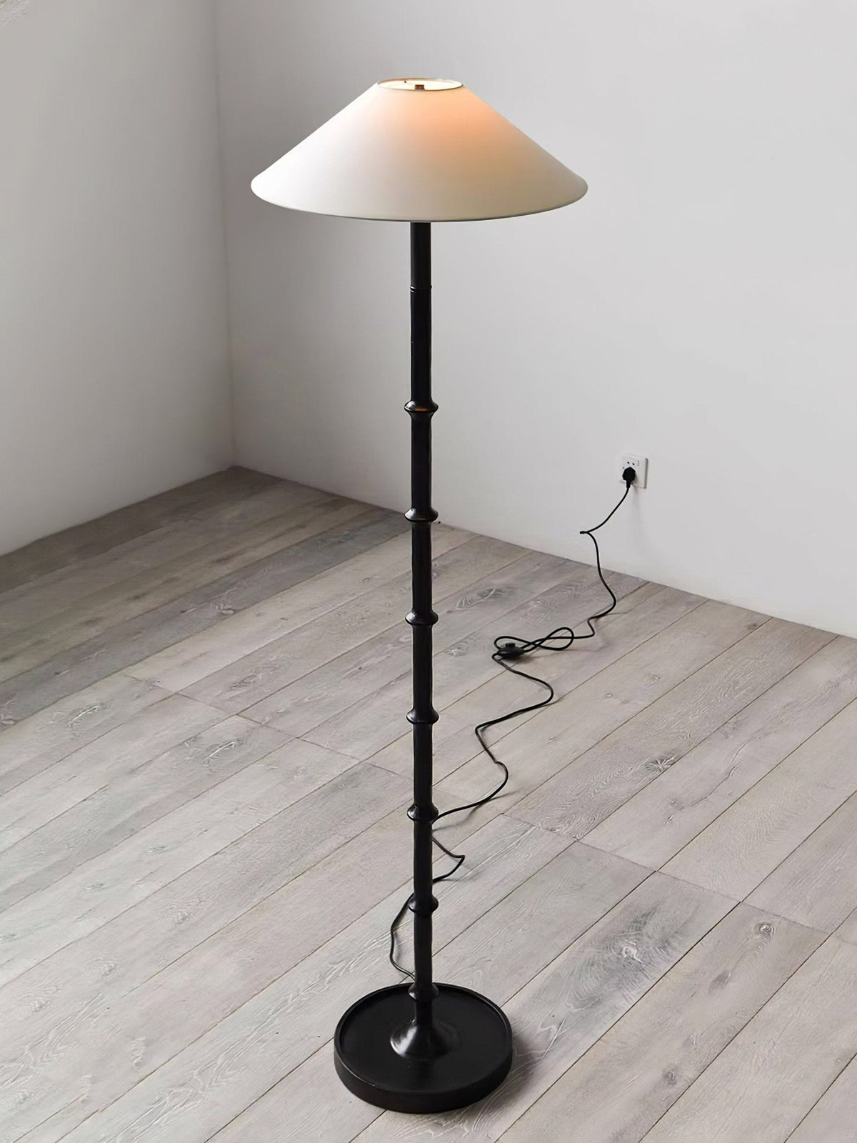 Zen golvlampa med bambuknut