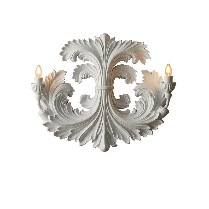 Barock blomformad vägglampa