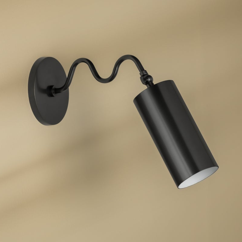 Candeeiro de parede moderno minimalista de tecido e metal Vatnuvyu