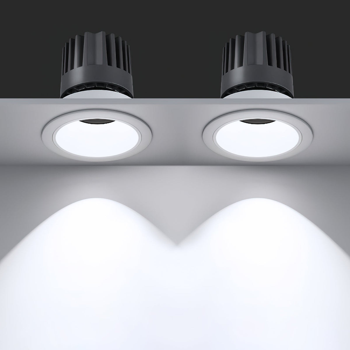 Vesoris klassisk infälld LED-downlight med stråle för tak