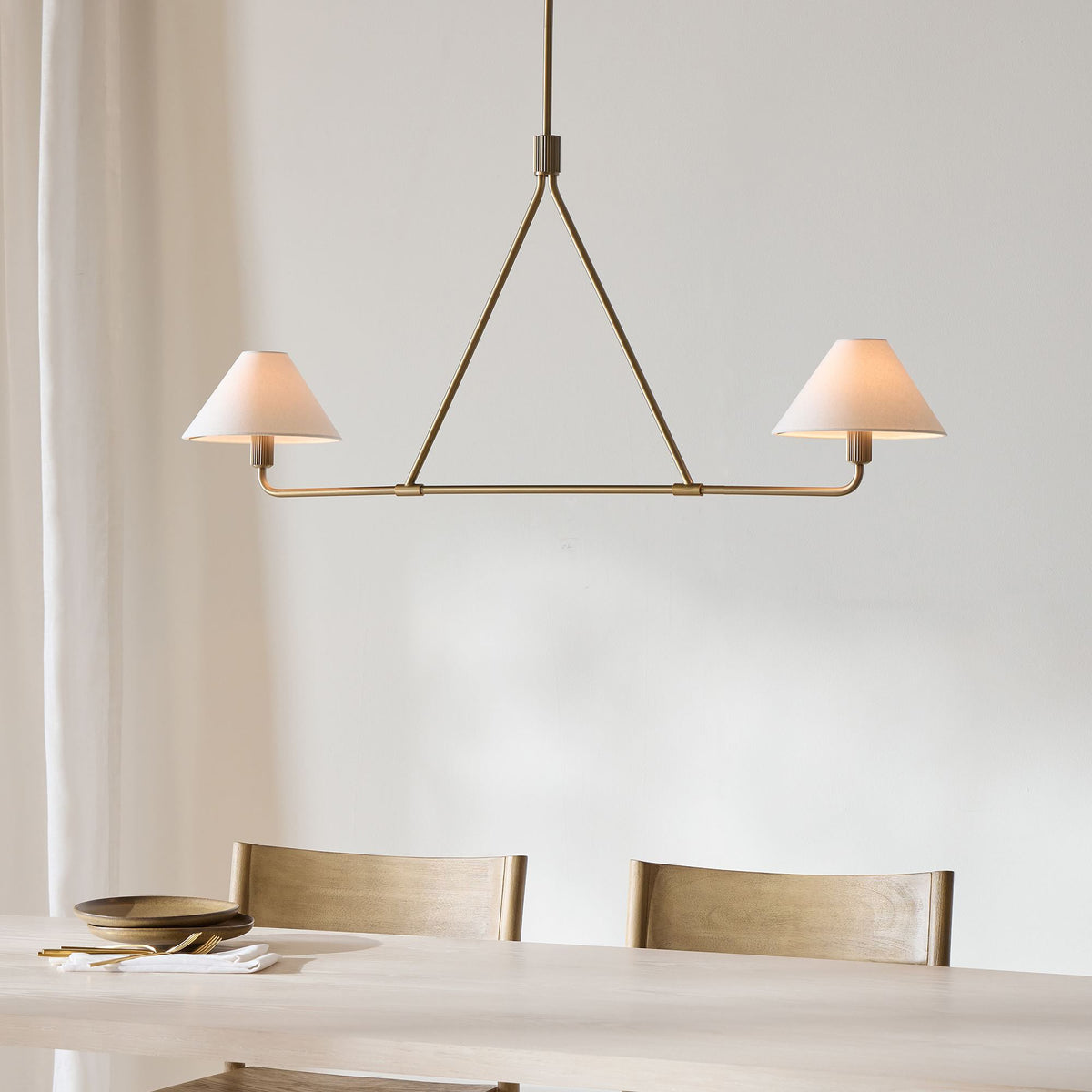 Candelabro de vaso com cúpula cónica, minimalista
