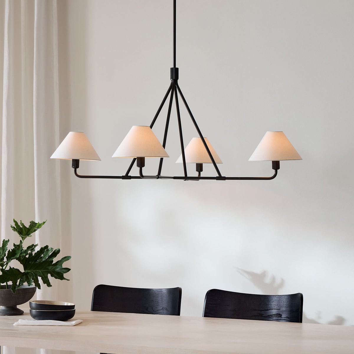 Candelabro de vaso com cúpula cónica, minimalista