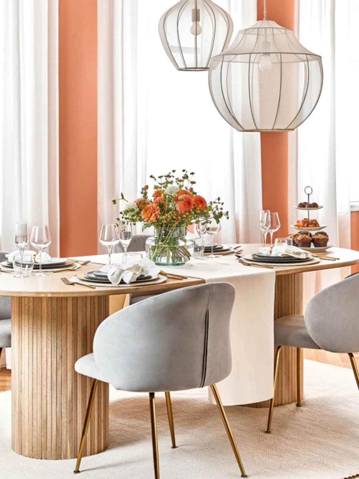 Frigen pendellampa i exklusivt mesh-tyg Elegance