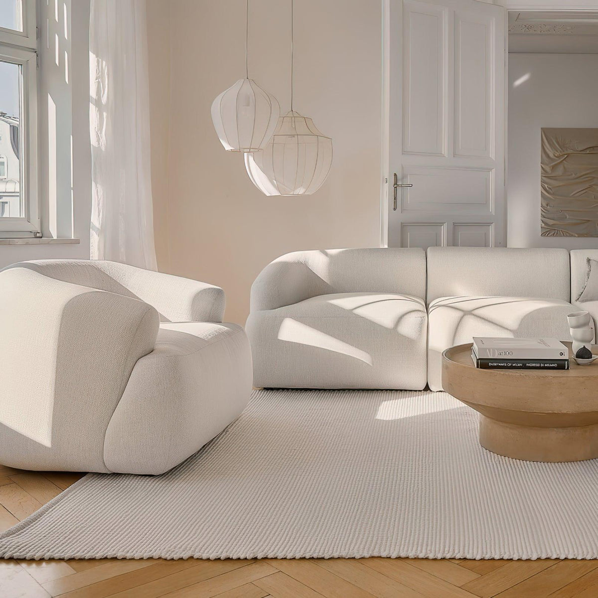 Frigen pendellampa i exklusivt mesh-tyg Elegance