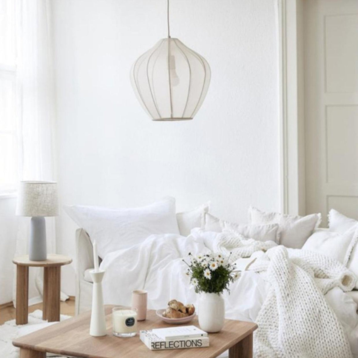 Frigen pendellampa i exklusivt mesh-tyg Elegance
