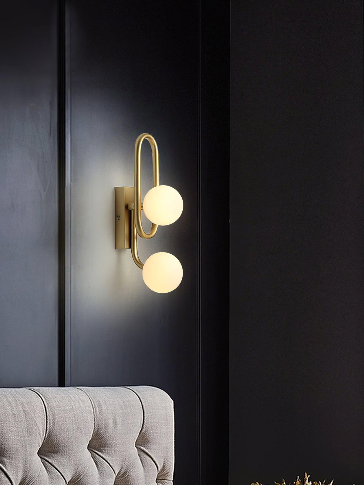 Alphaia moderne minimalistisk væglampe i glas