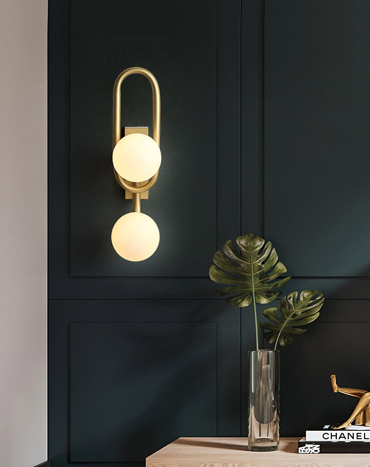 Alphaia moderne minimalistisk væglampe i glas