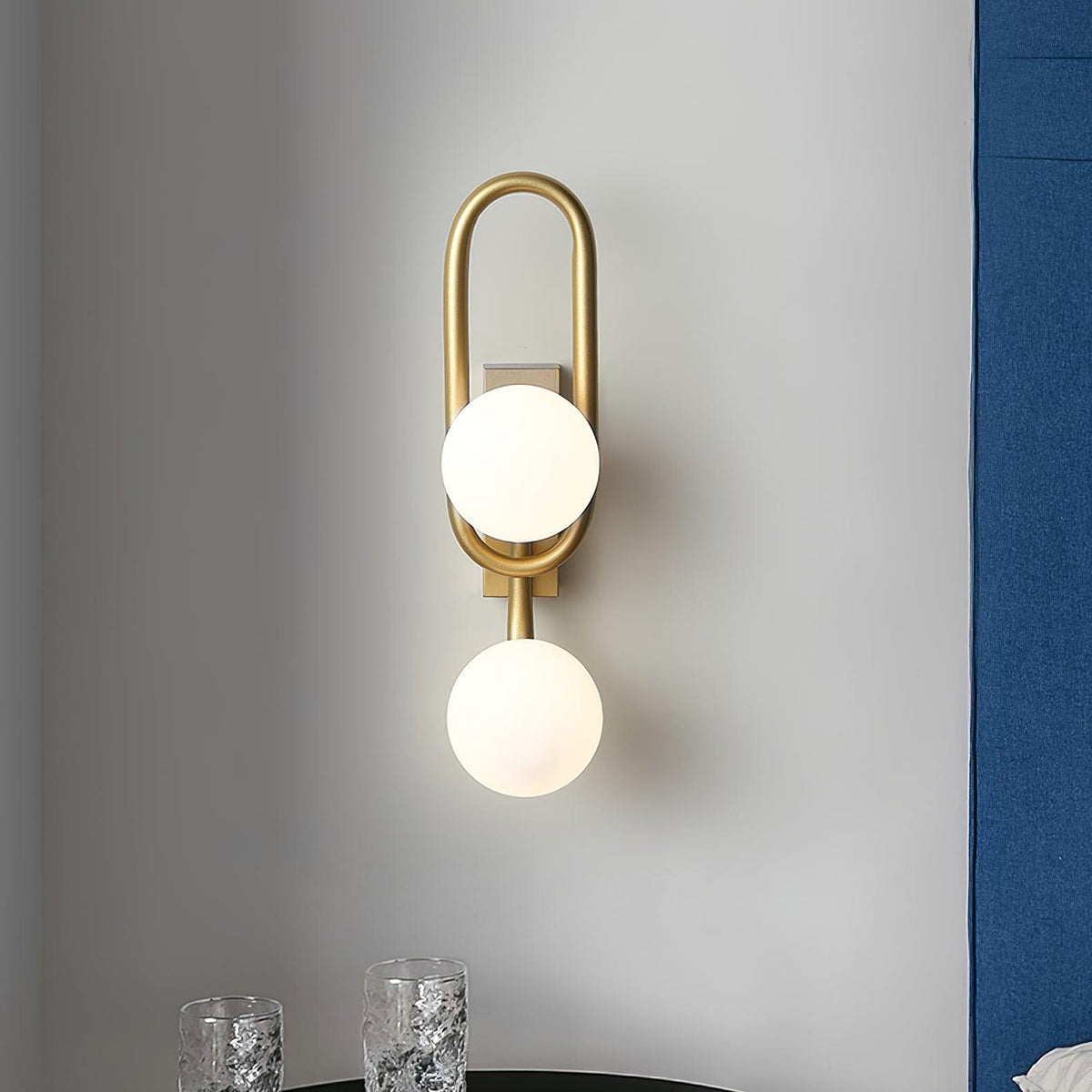 Alphaia moderne minimalistisk væglampe i glas