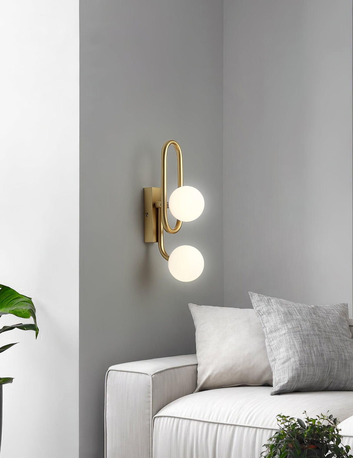 Alphaia moderne minimalistisk væglampe i glas