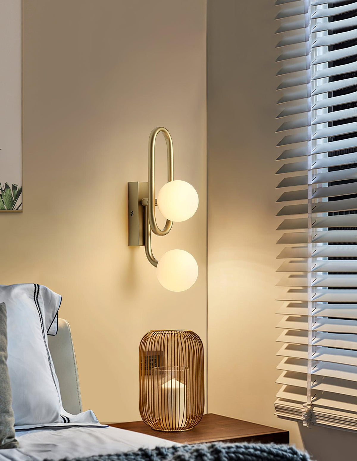 Alphaia moderne minimalistisk væglampe i glas