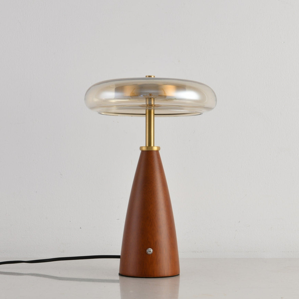Candeeiro de mesa retro em vidro Mushroom