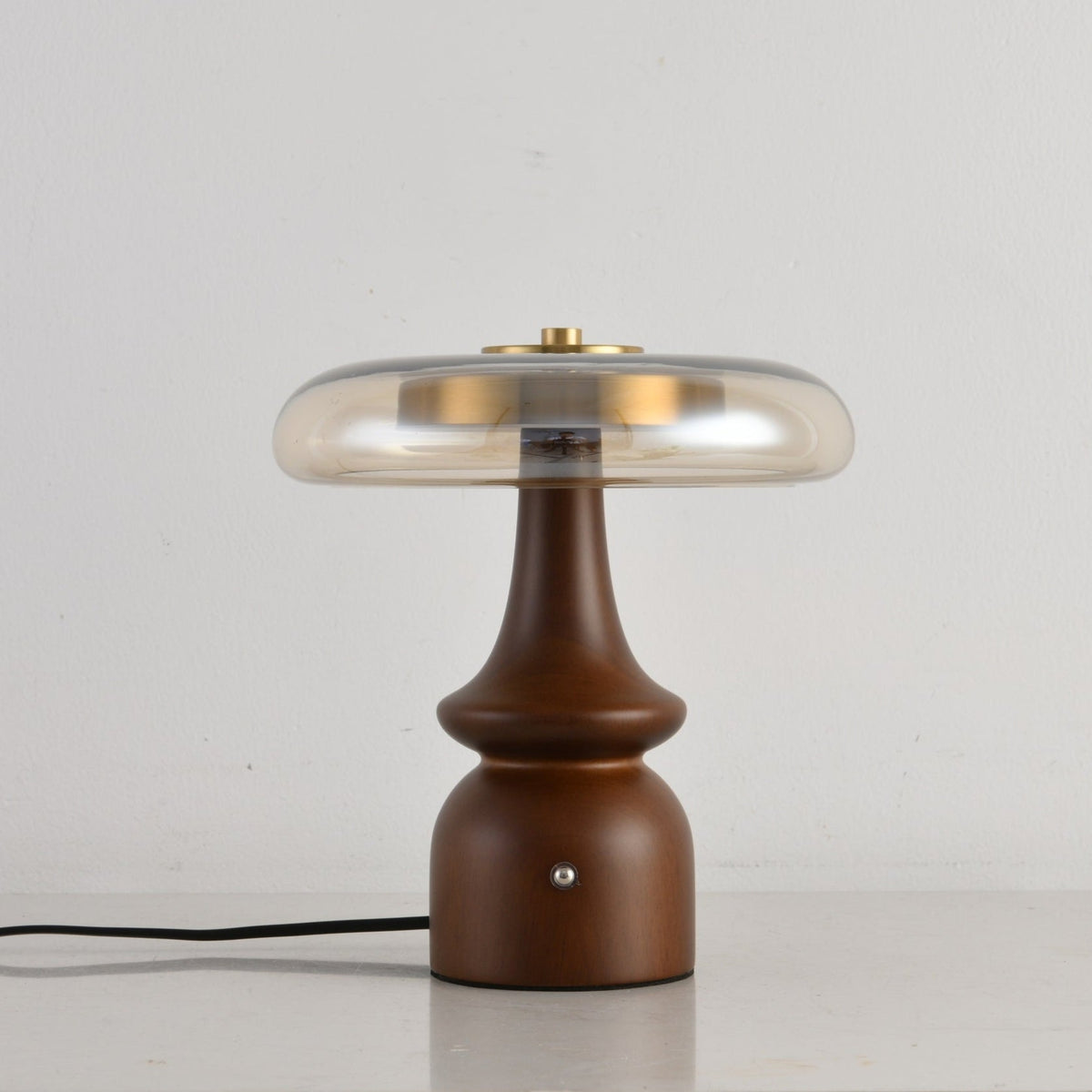 Candeeiro de mesa retro em vidro Mushroom