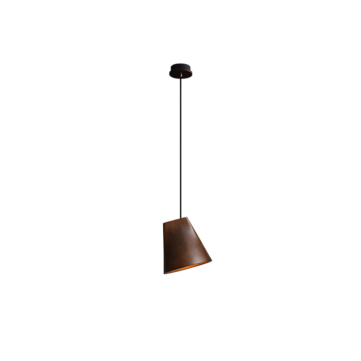 Lustre suspenso assimétrico em madeira Ivarara