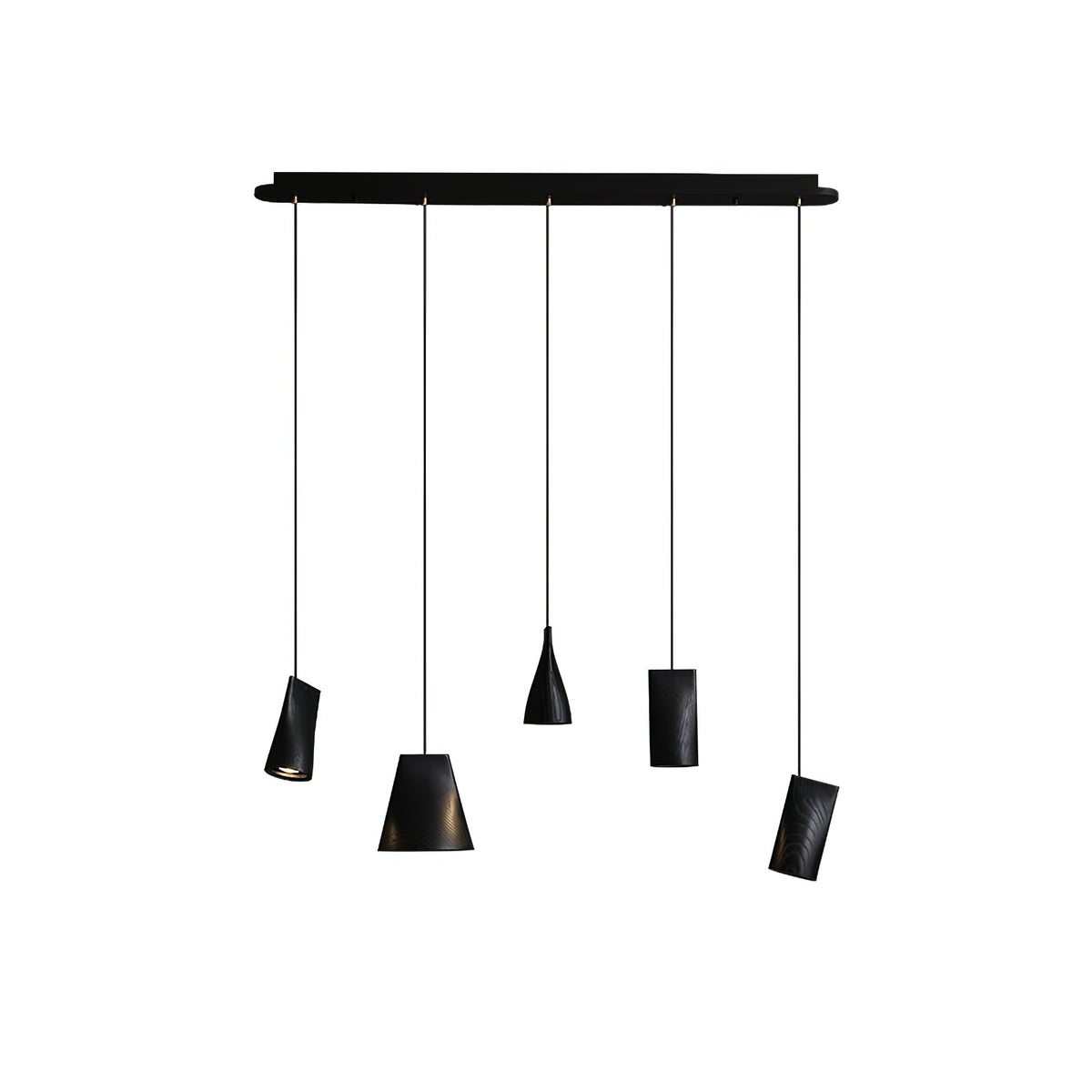 Lustre suspenso assimétrico em madeira Ivarara
