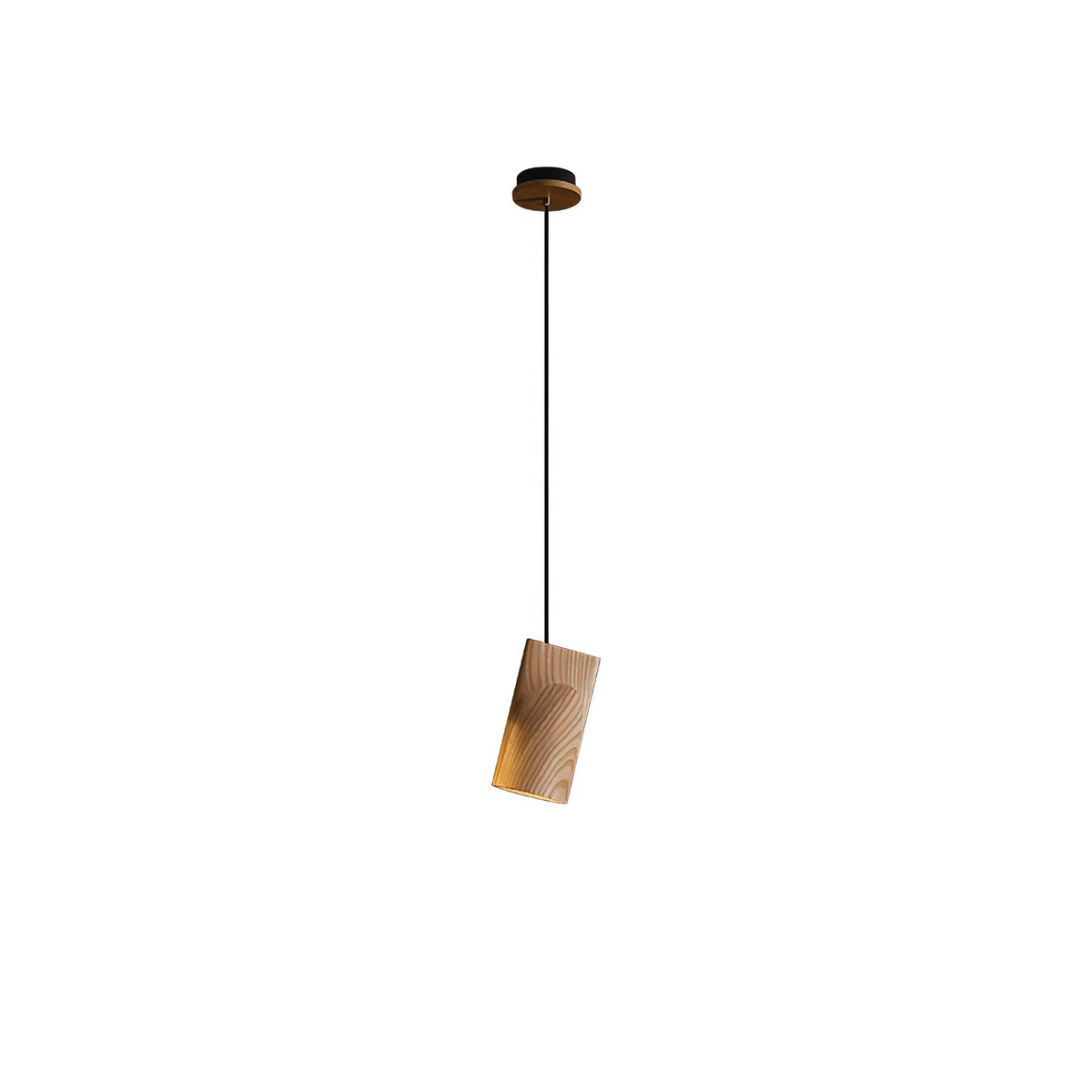 Lustre suspenso assimétrico em madeira Ivarara
