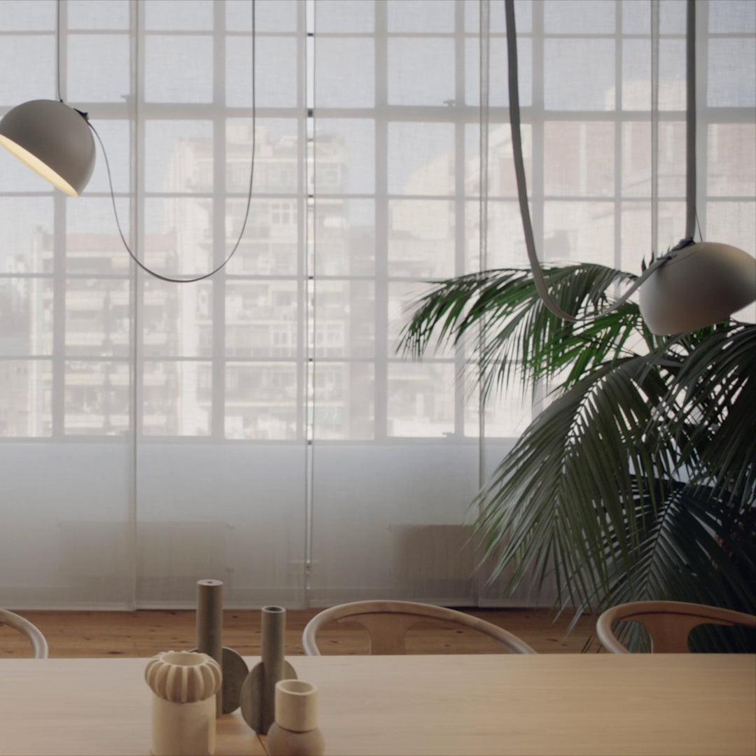 Elarok moderne minimalistisk pendellampe i kombineret læder