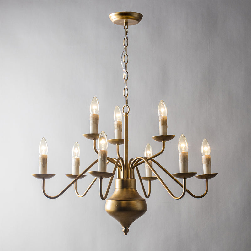 Candeeiro de teto Blikuvyu em metal e latão de estilo industrial vintage