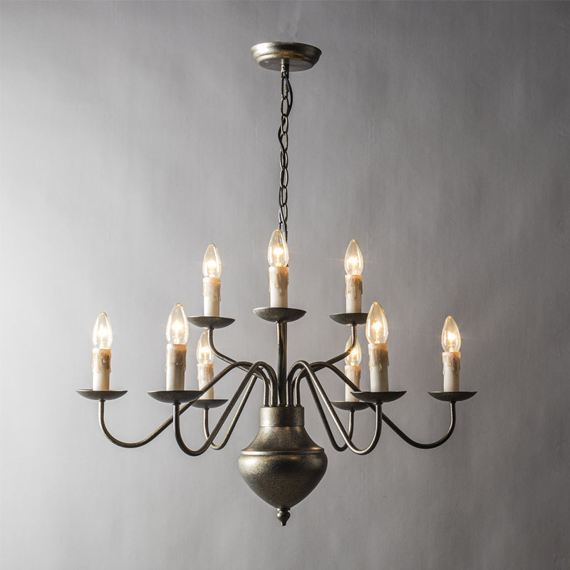 Candeeiro de teto Blikuvyu em metal e latão de estilo industrial vintage