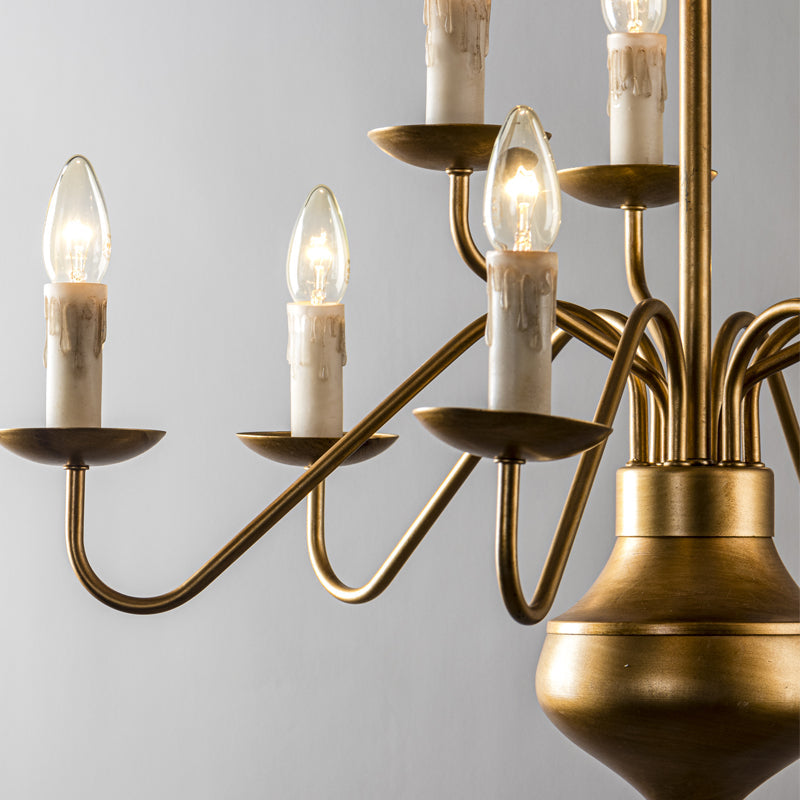 Candeeiro de teto Blikuvyu em metal e latão de estilo industrial vintage