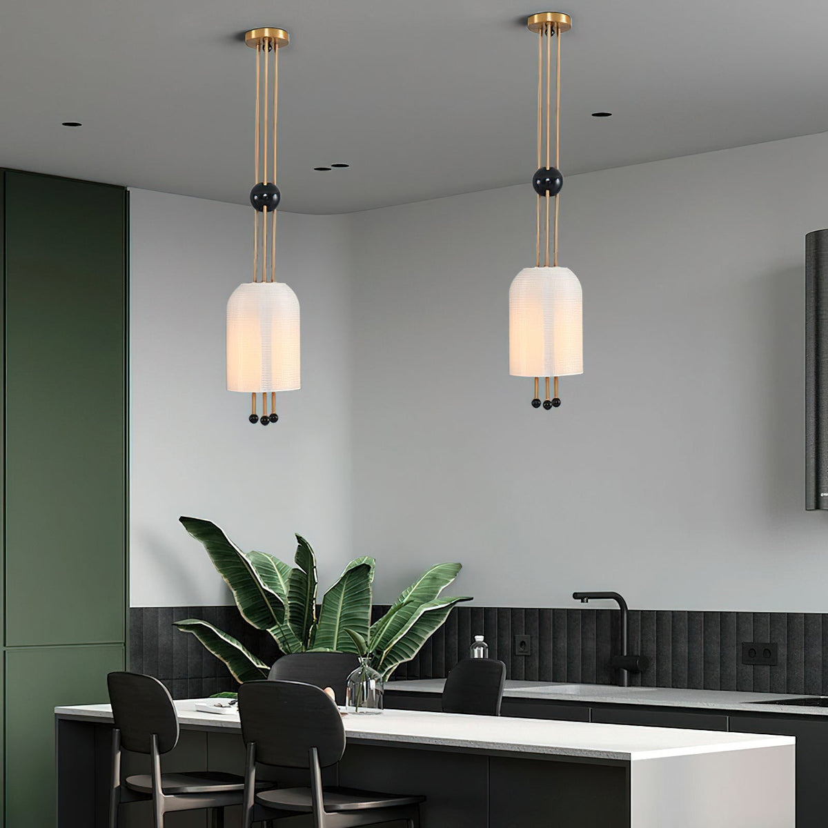 Qir traditionel elegant pendel i glas