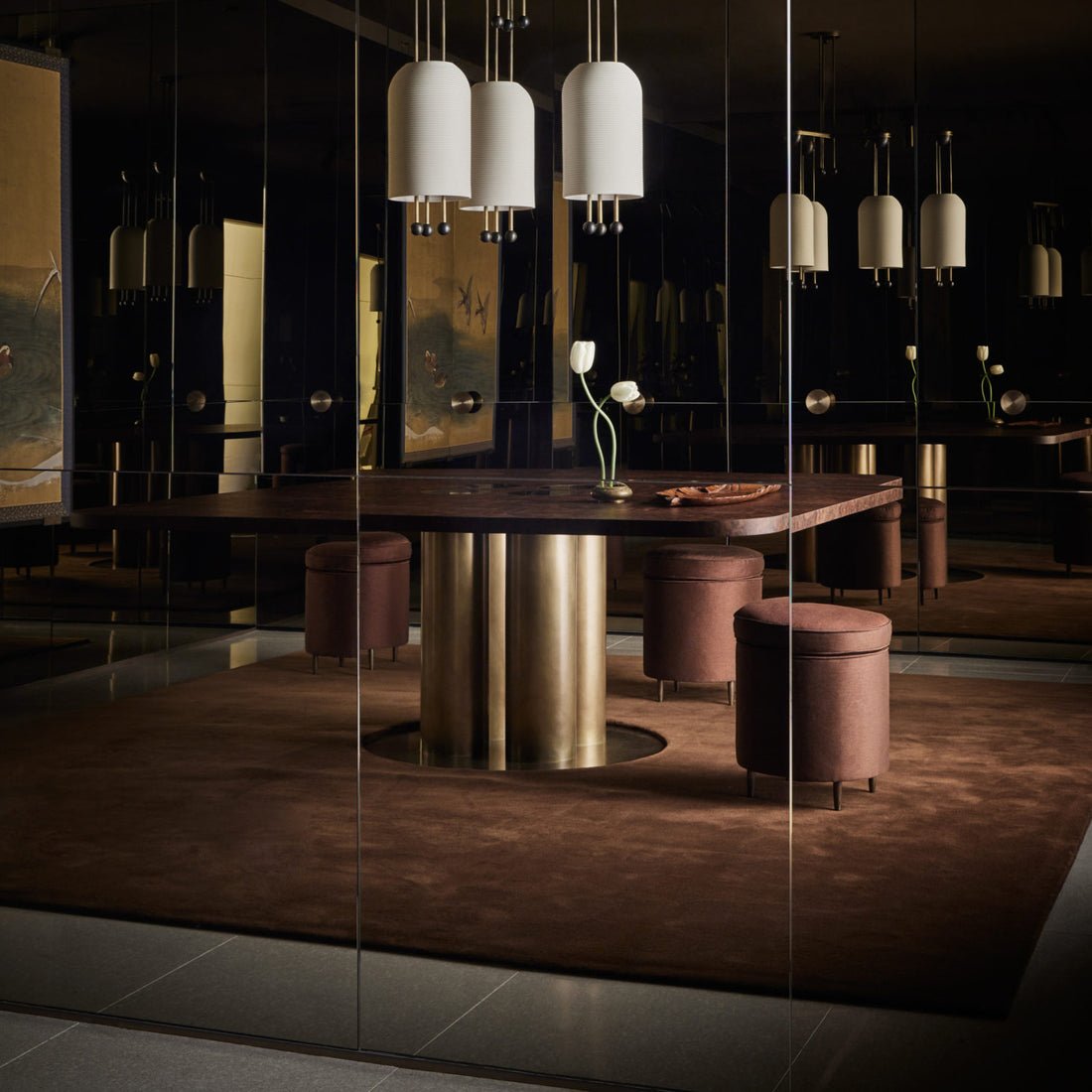 Qir traditionel elegant pendel i glas