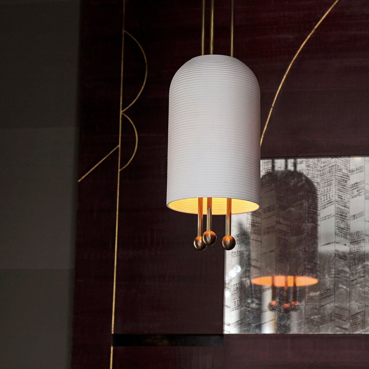 Qir traditionel elegant pendel i glas