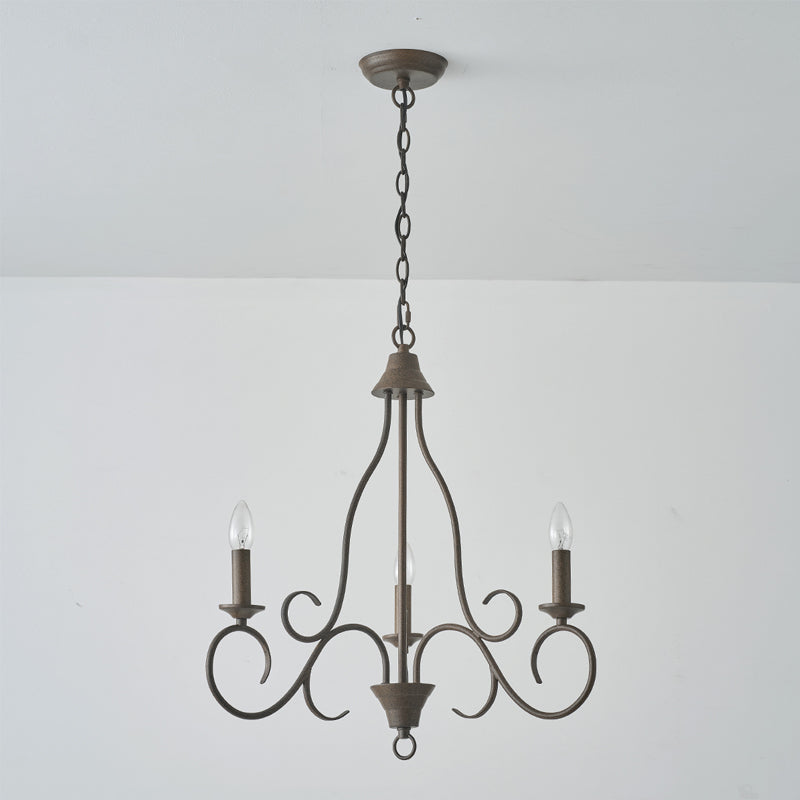 Dvaluvyu vintage-teollinen metallikattokruunu