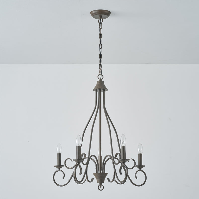 Dvaluvyu vintage-teollinen metallikattokruunu